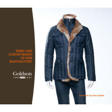 Gentlemen Top Brand Vestuário Shiny Nylon Fabric Down Jacket Winter Down Coat